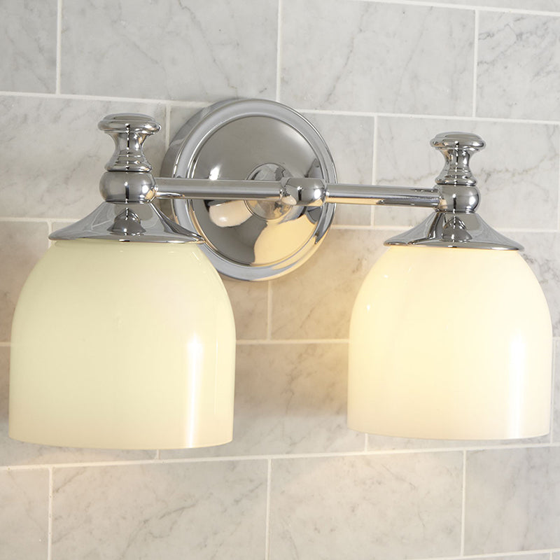 Lumen Modern Minimalist Short Arm Chrome Metal Glass Sconce Wall Lamp - Lamp Copper