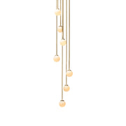 Nyrinis Modern Minimalist Cluster Brass Glass Chandelier - Lamp Copper