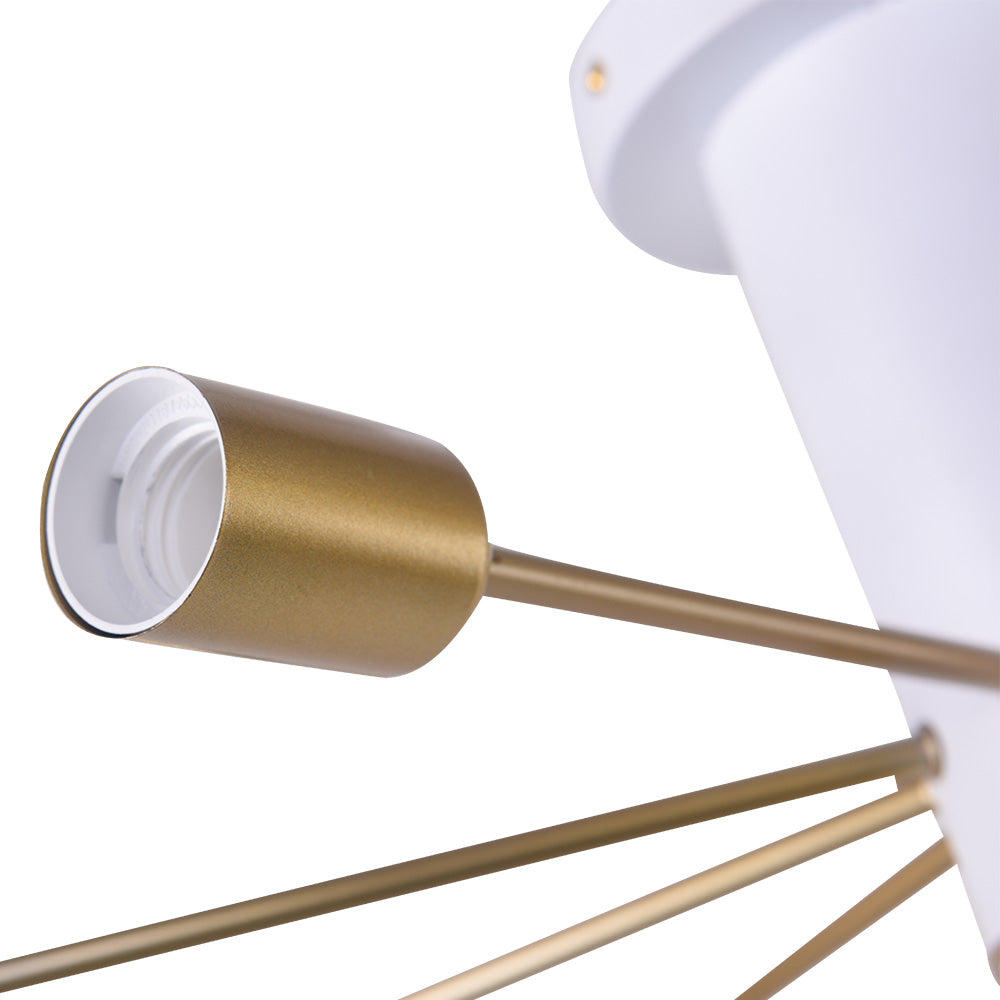 Ljosalf Mid-Century Metal Flush Mount Ceiling Light - Lamp Copper