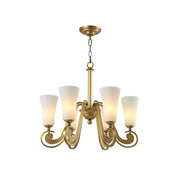 Ilsolen Postmodern Luxury Brass Glass Chandelier - Lamp Copper
