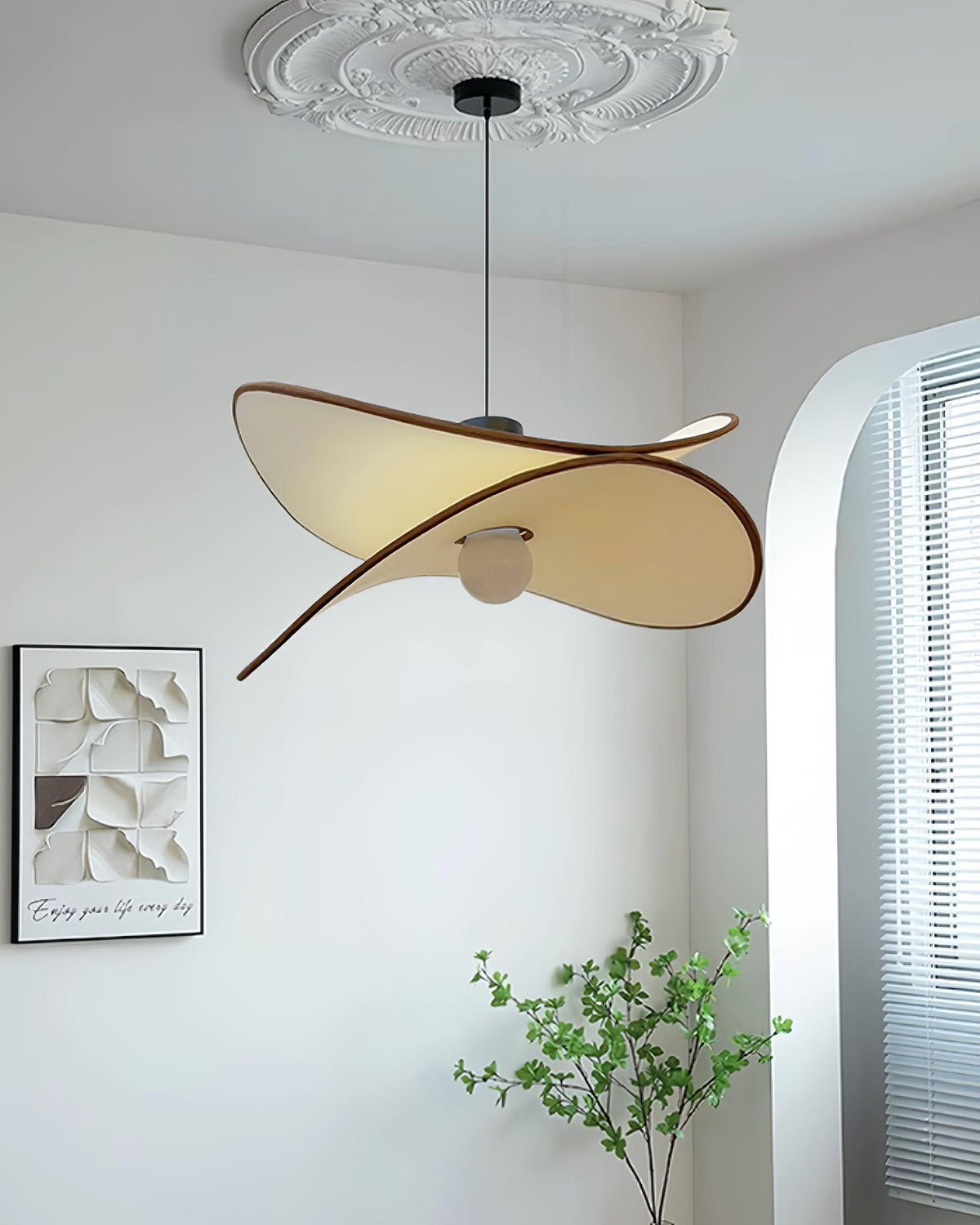 Cicaros Creativity Art Metal Fabric Pendant Lamp - Lamp Copper