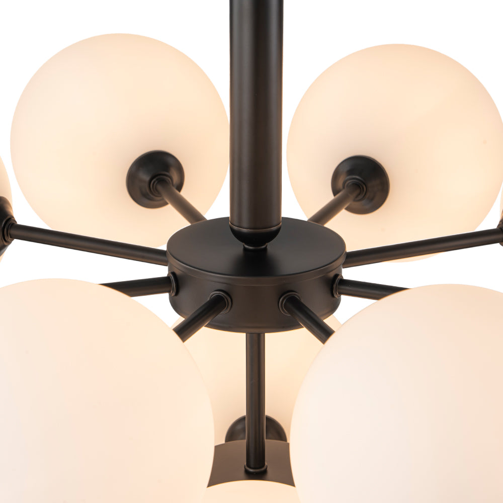 Eloria Modern Metal Glass Chandelier