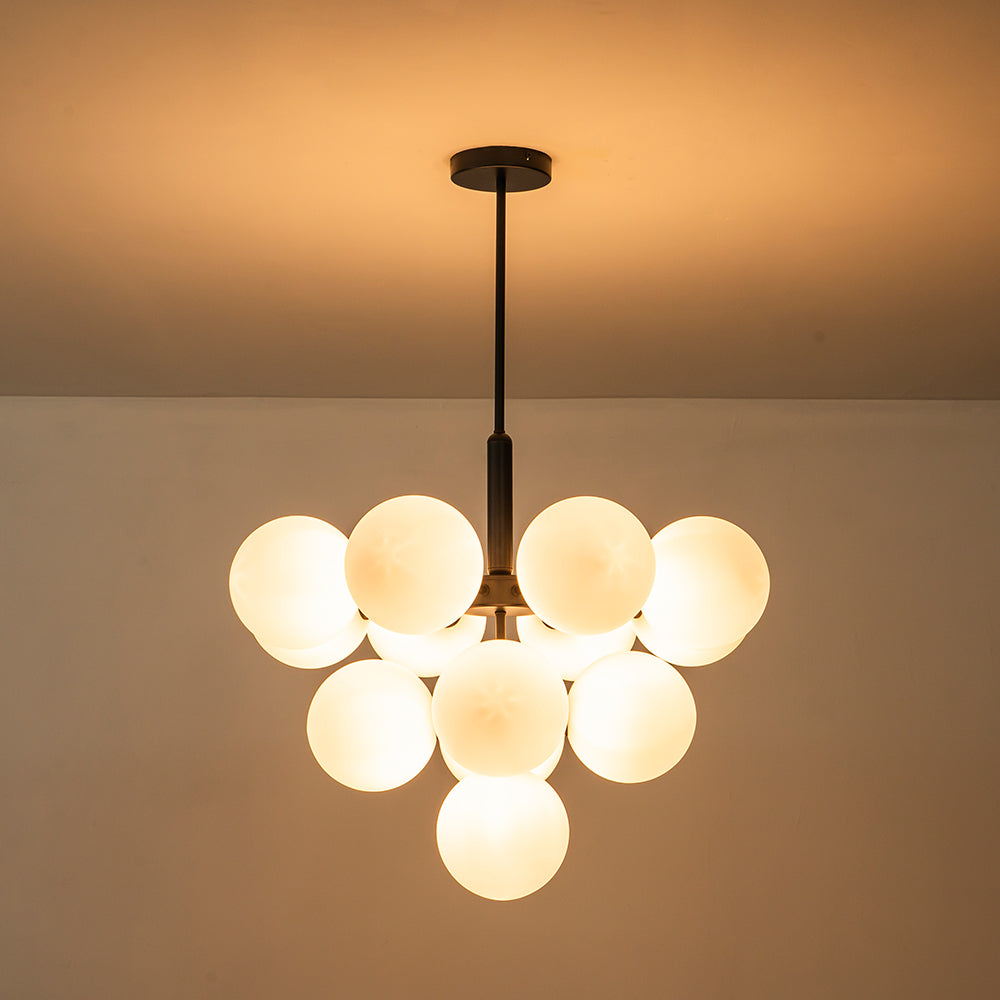 Eloria Modern Metal Glass Chandelier