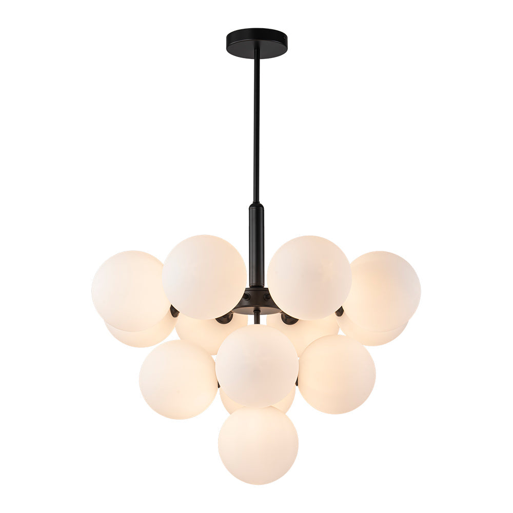 Eloria Modern Metal Glass Chandelier