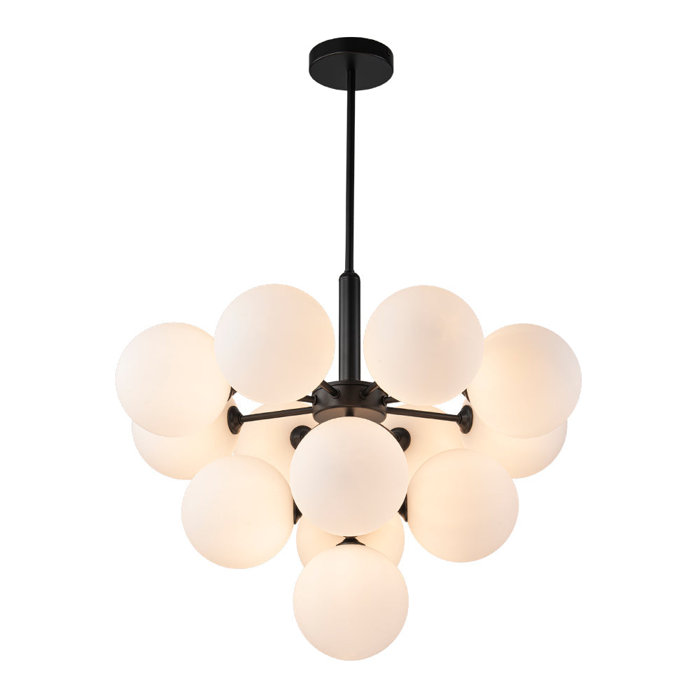 Eloria Modern Metal Glass Chandelier