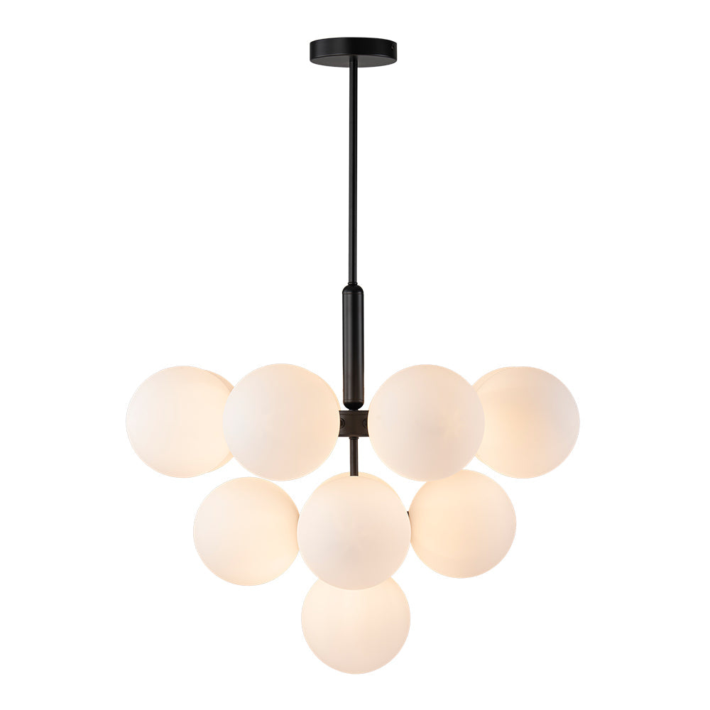 Eloria Modern Metal Glass Chandelier