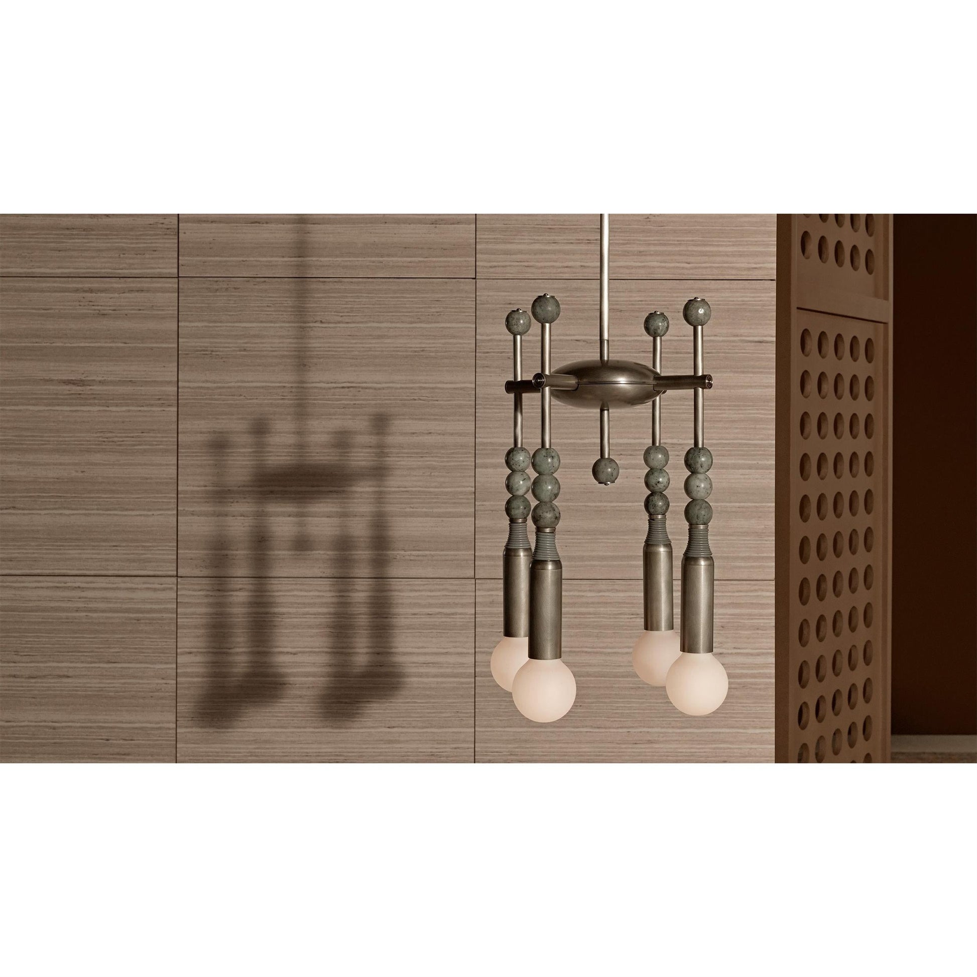 Esoleth Traditional Premium Elegance Marble Chandelier - Lamp Copper