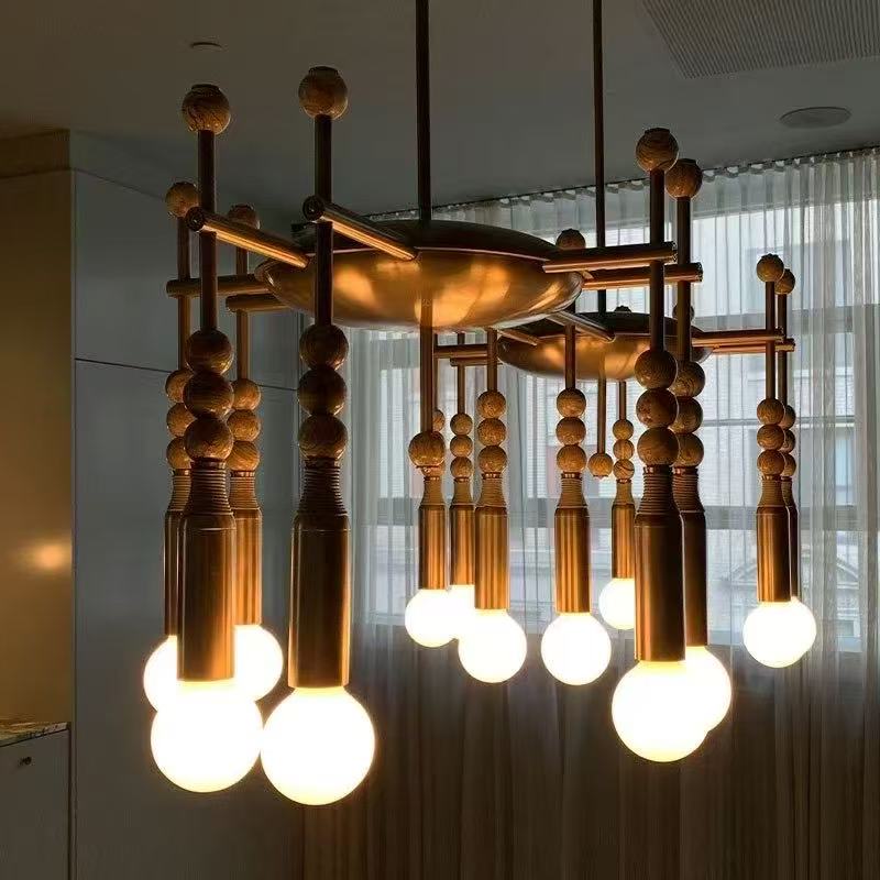 Esoleth Traditional Premium Elegance Marble Chandelier - Lamp Copper