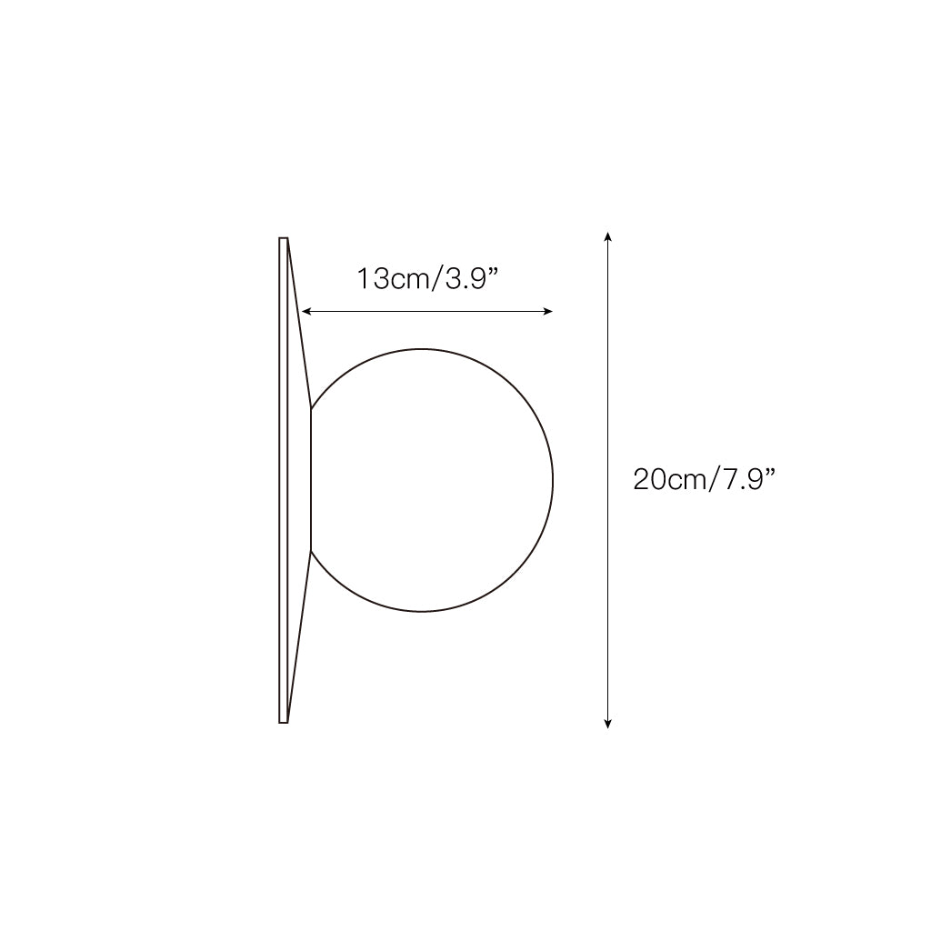 Haze Modern Minimalist Round Metal Glass Wall Lamp - Lamp Copper