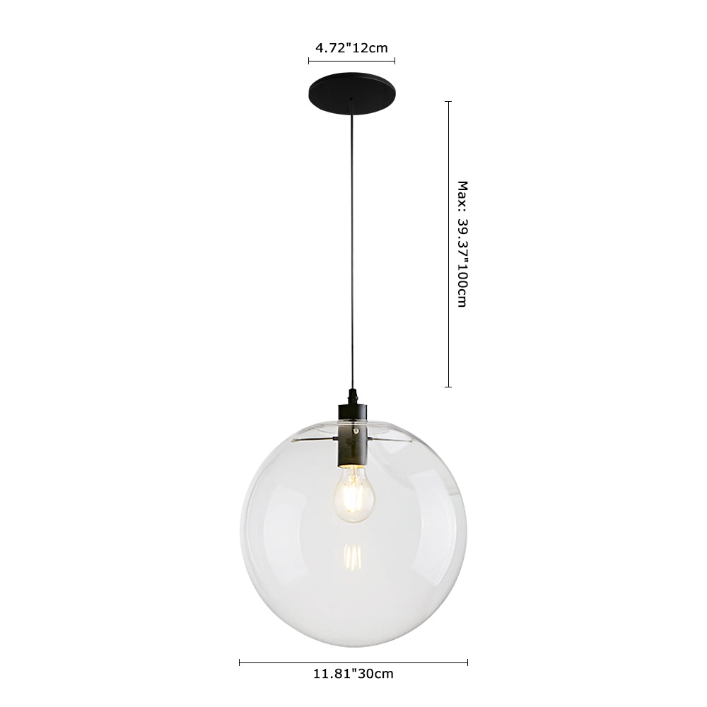 Dvalinn Minimalist Glass Pendant Light - Lamp Copper