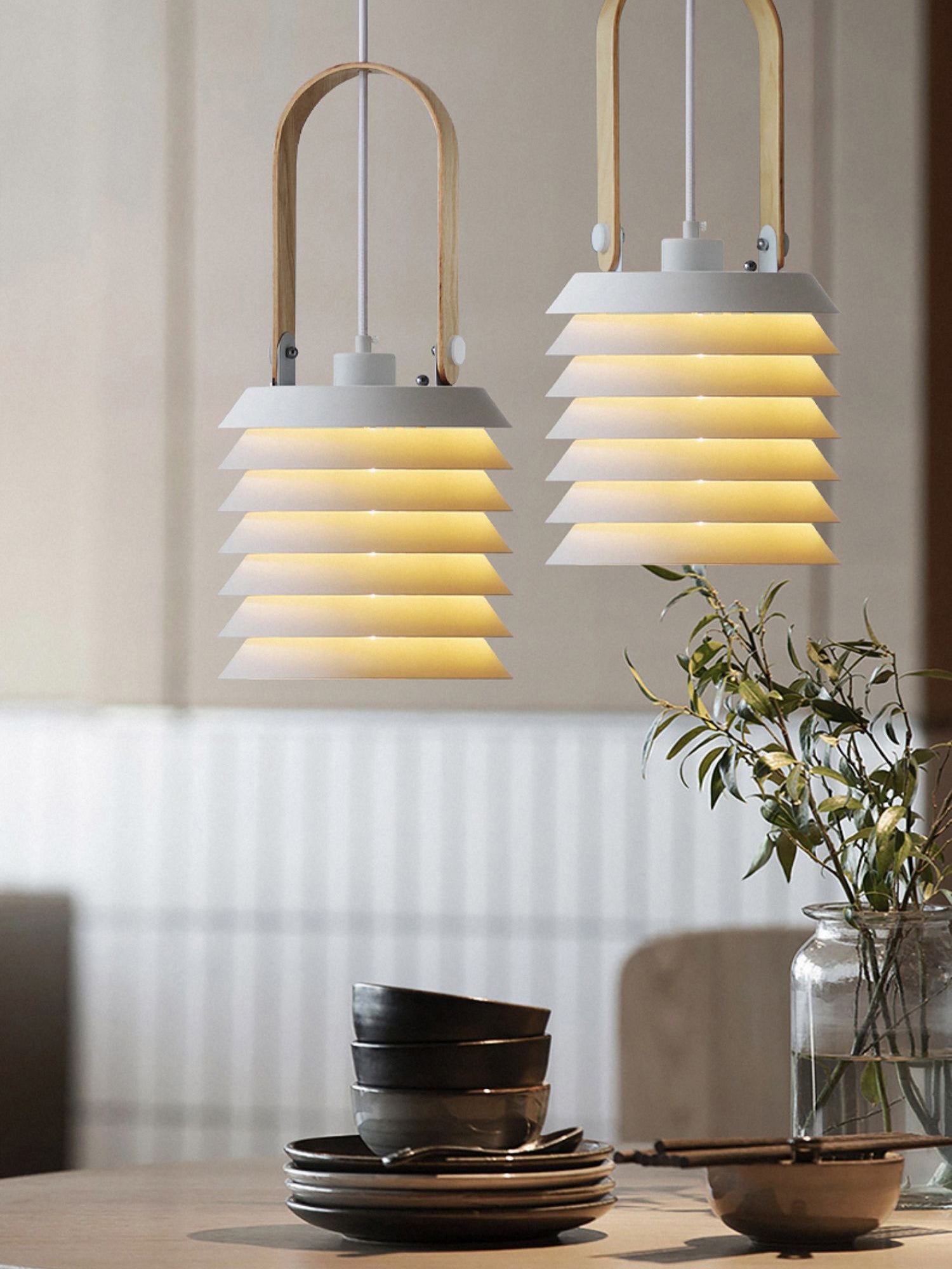Eurtalia Minimalist Art Metal Lantern Pendant Lamp - Lamp Copper