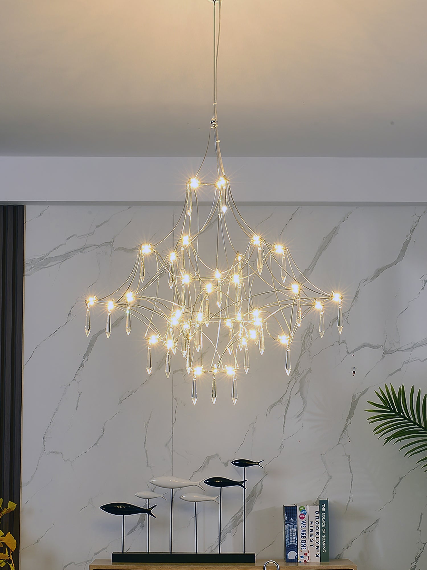 Allaeira Postmodern Luxury Crystal Chandelier - Lamp Copper