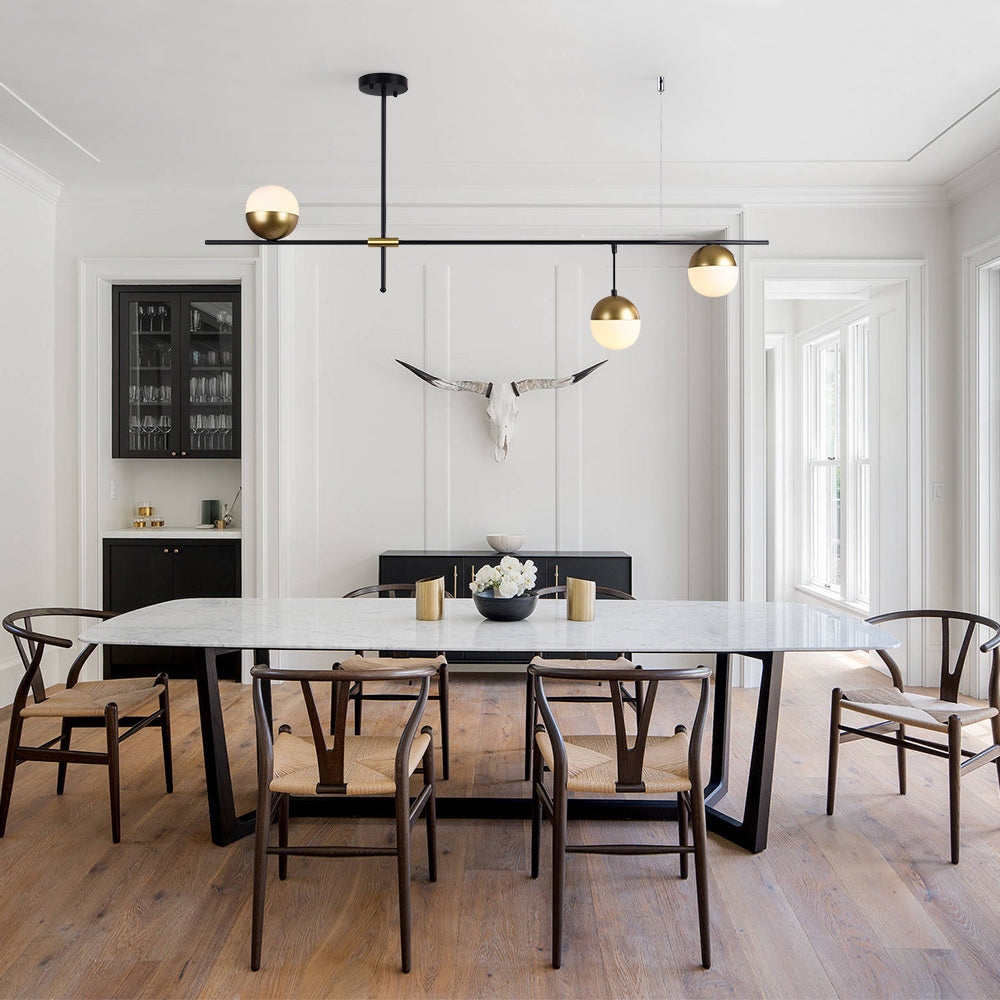 Modern Linear Metal Chandelier
