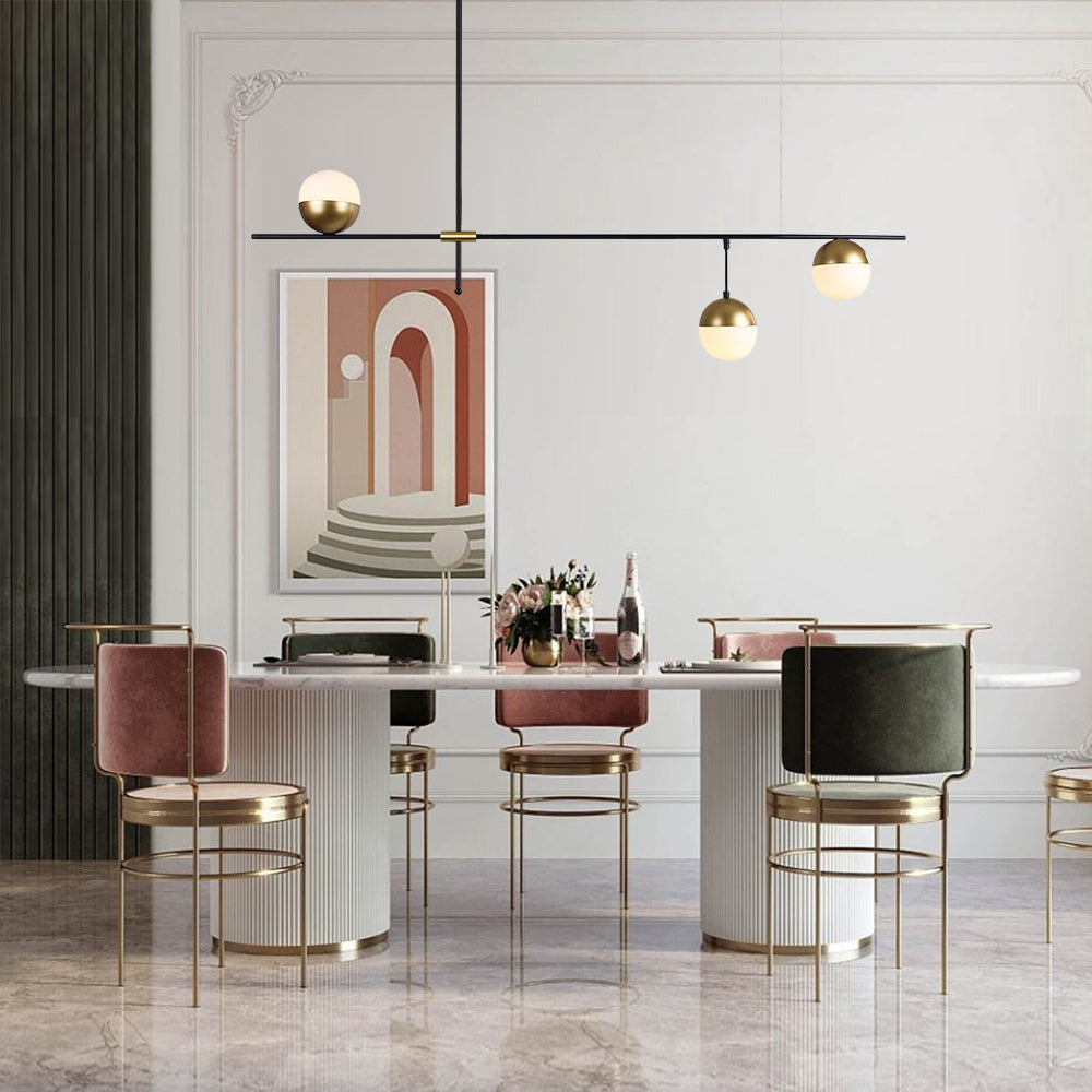 Modern Linear Metal Chandelier