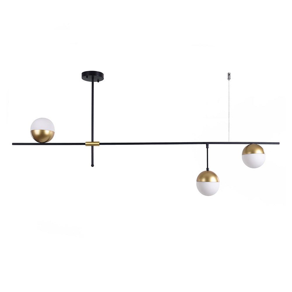 Modern Linear Metal Chandelier