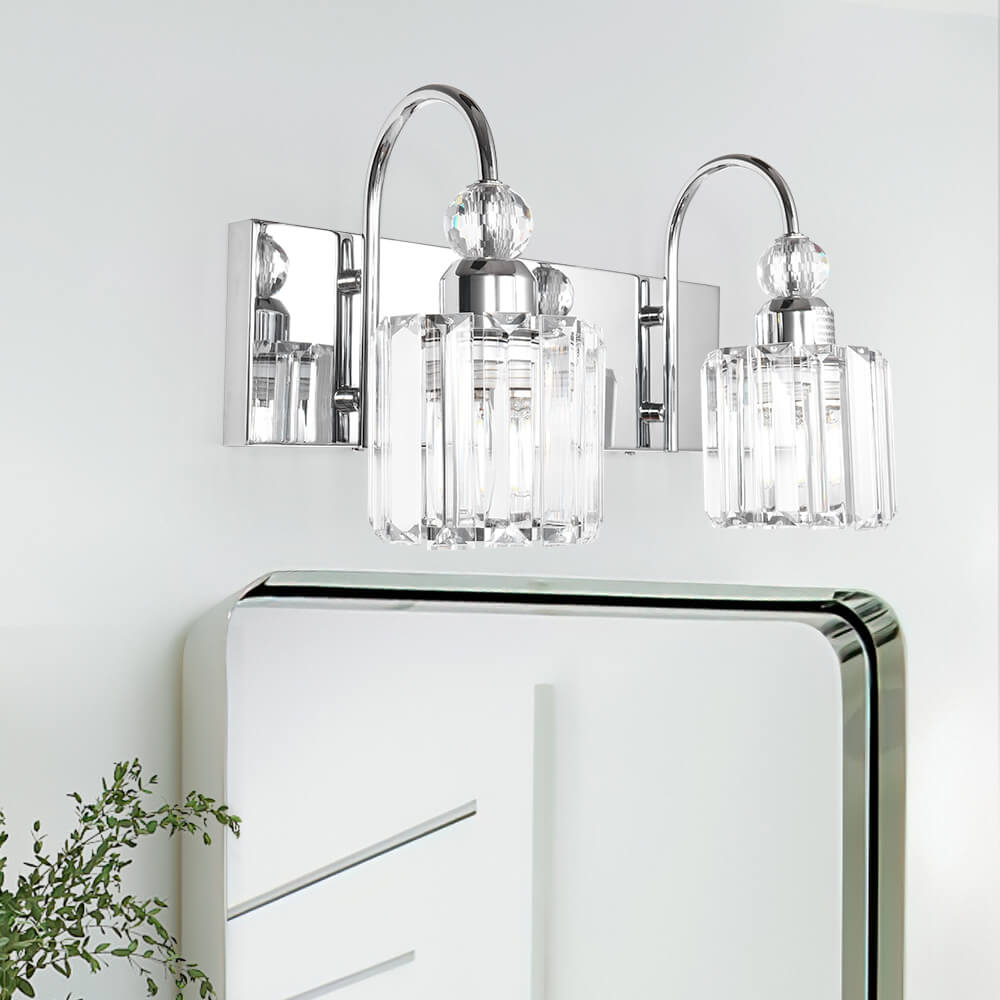 Ogon Modern Crystal Vanity Wall Sconce