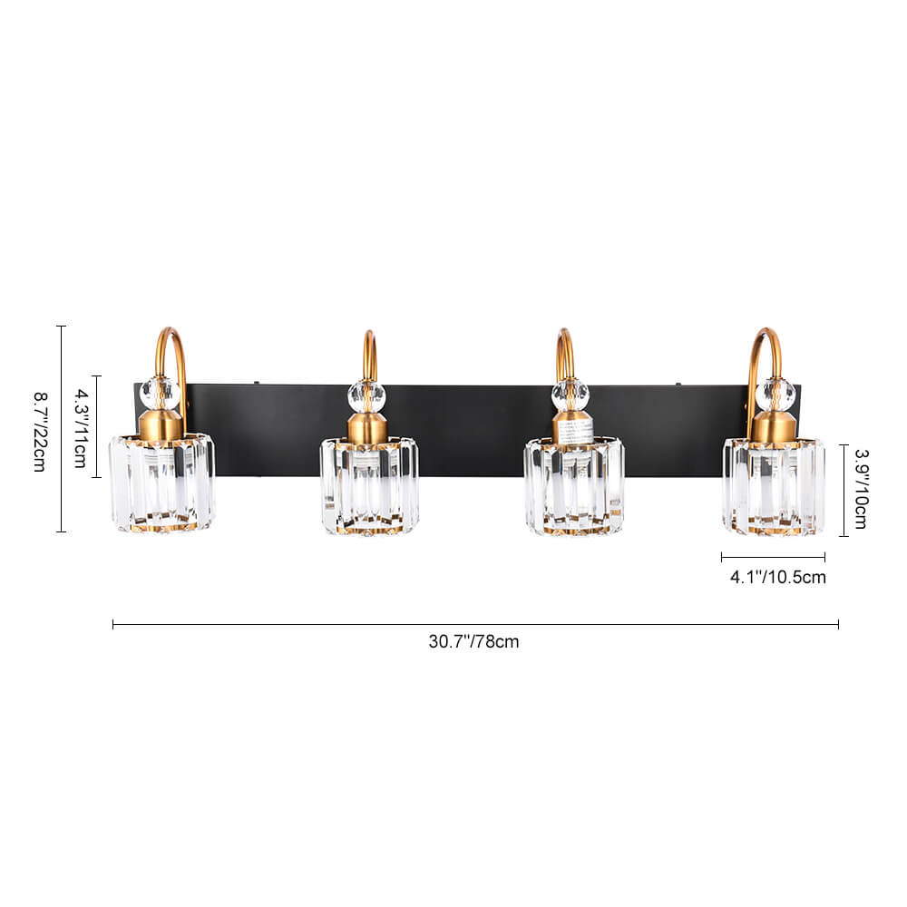 Ogon Modern Crystal Vanity Wall Sconce