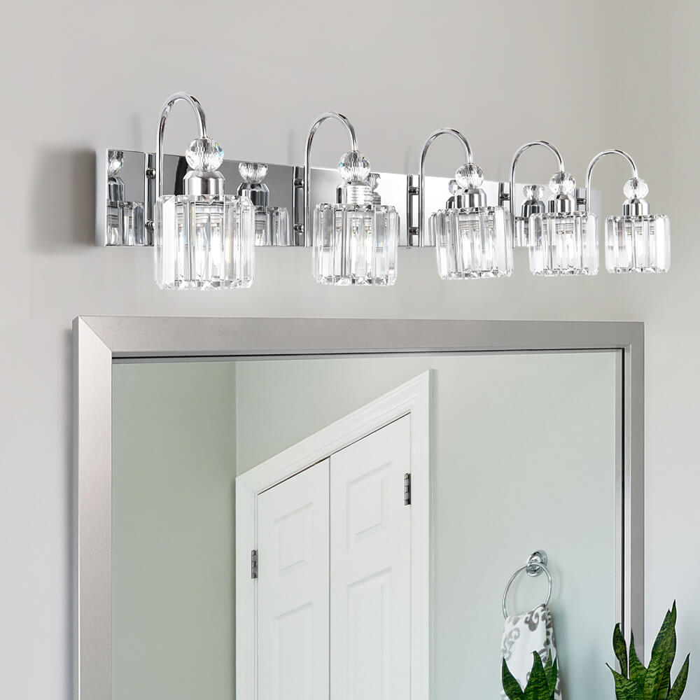 Ogon Modern Crystal Vanity Wall Sconce