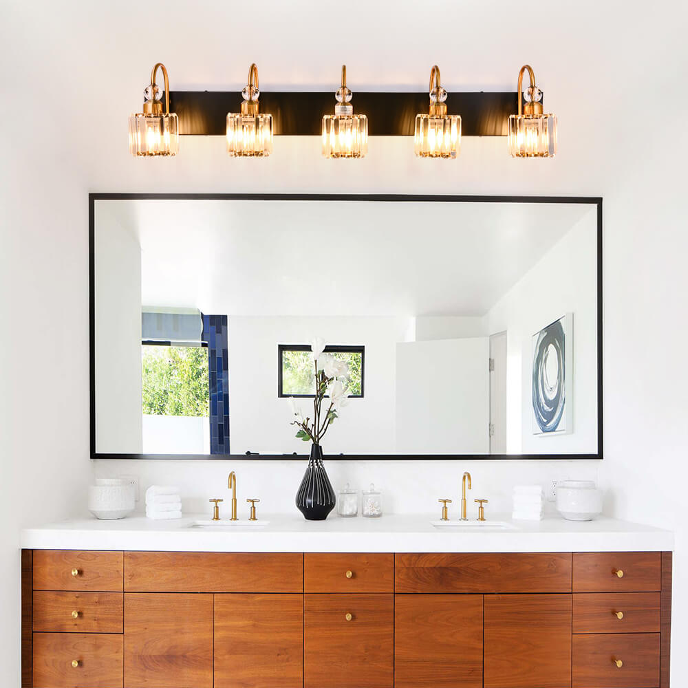 Ogon Modern Crystal Vanity Wall Sconce