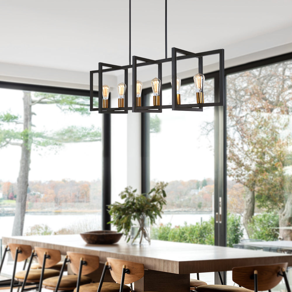 Quell Modern Farmhouse Metal Chandelier