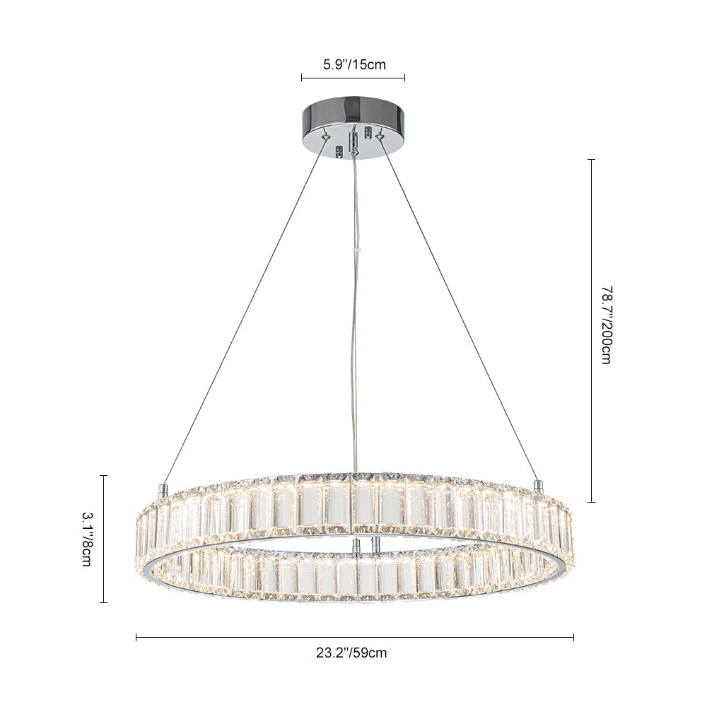 Norduvix Modern Luxury Chrome Crystal Chandelier