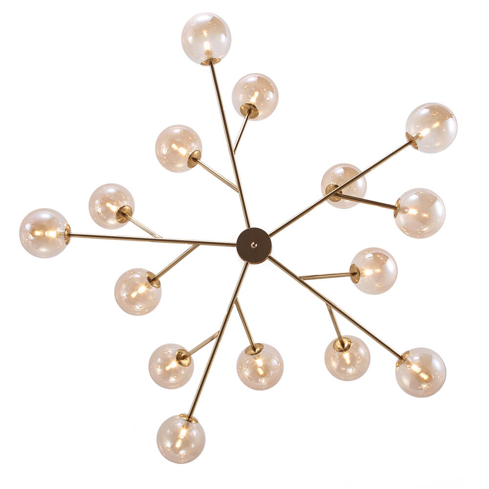Seriva Modern Metal Glass Chandelier