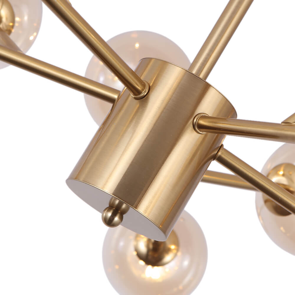 Seriva Modern Metal Glass Chandelier