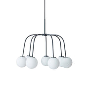 Elphaia Vintage Modern Octopus Black Glass Chandelier - Lamp Copper