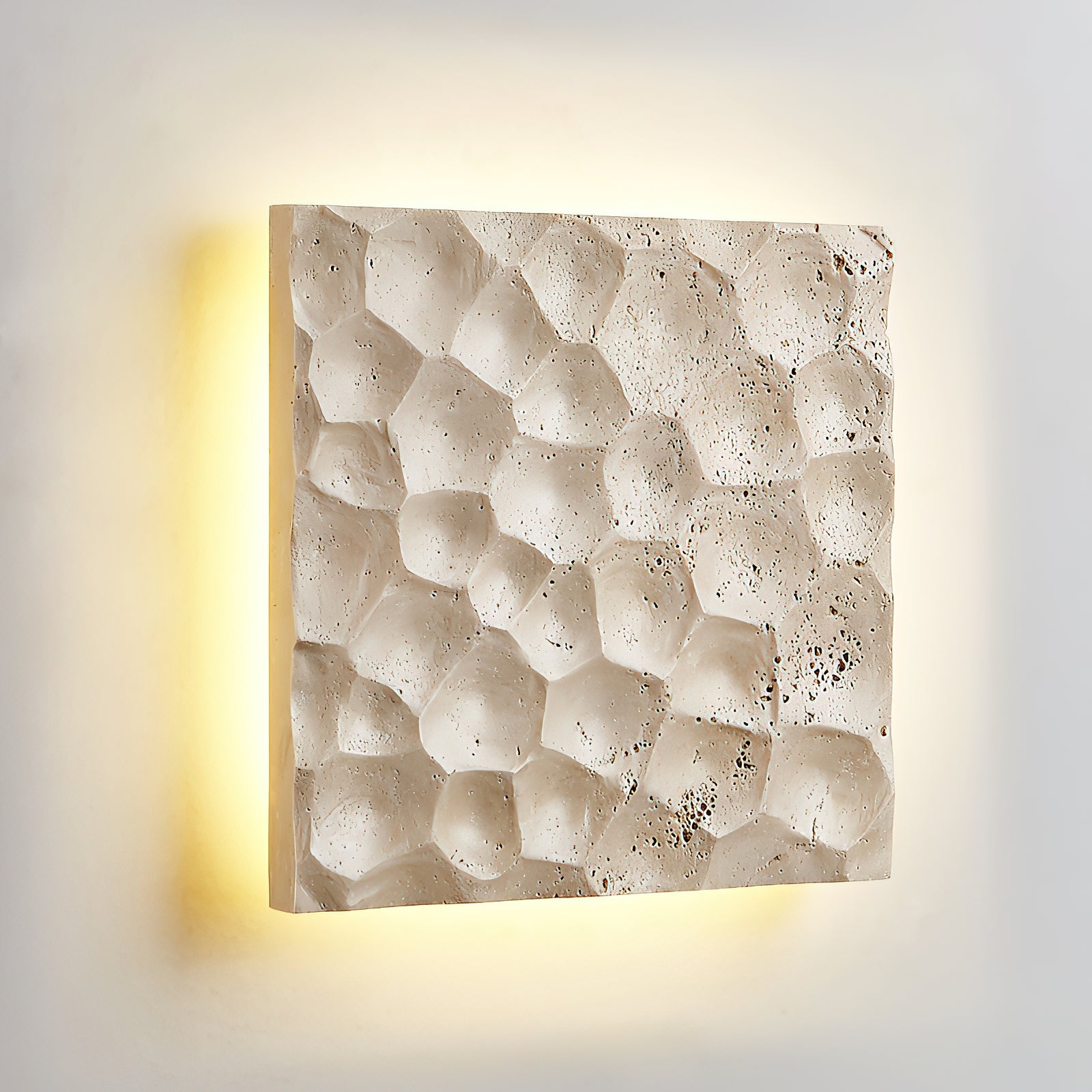 Vedoreth Individual Creativity Panel Travertine Sconce Wall Lamp - Lamp Copper