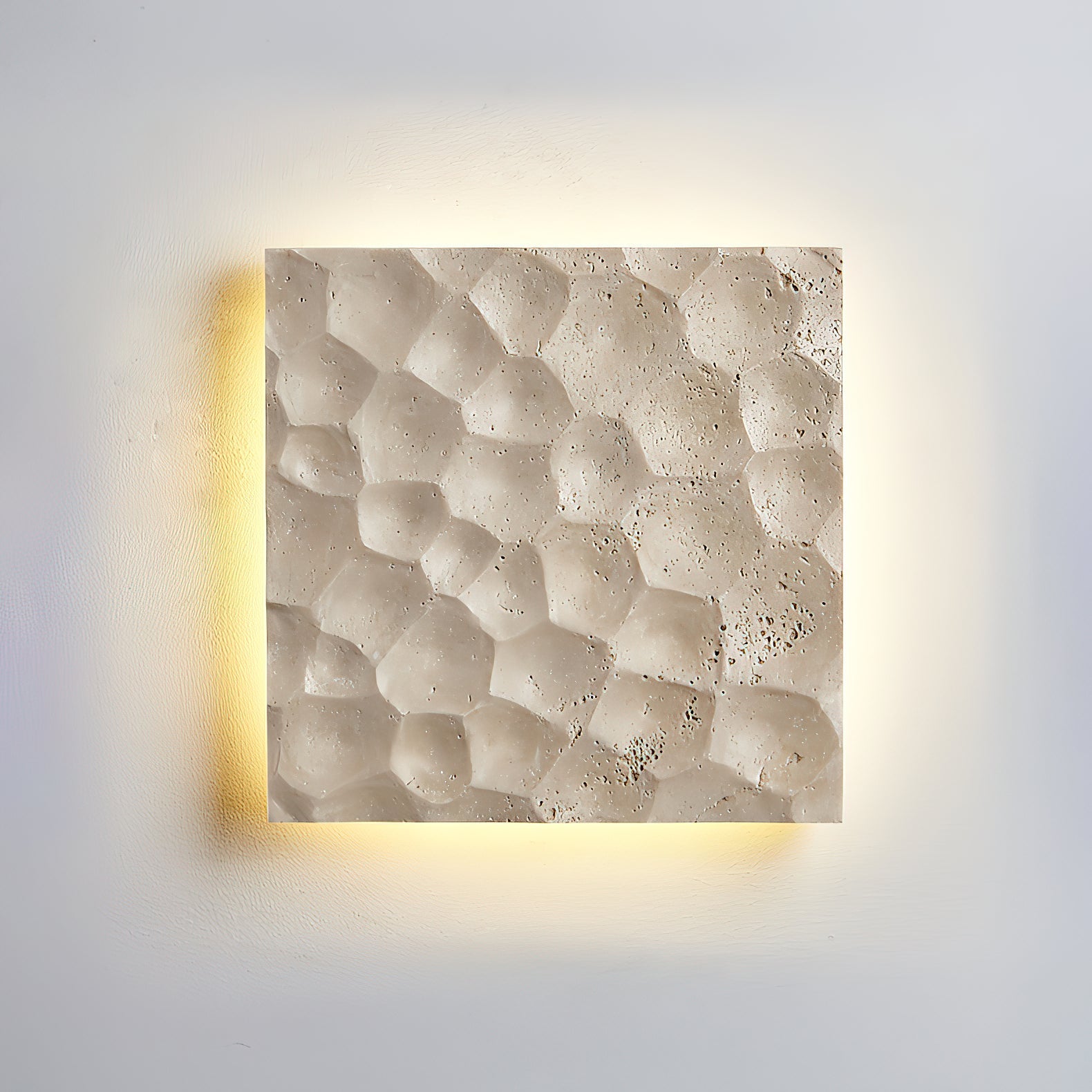 Vedoreth Individual Creativity Panel Travertine Sconce Wall Lamp - Lamp Copper