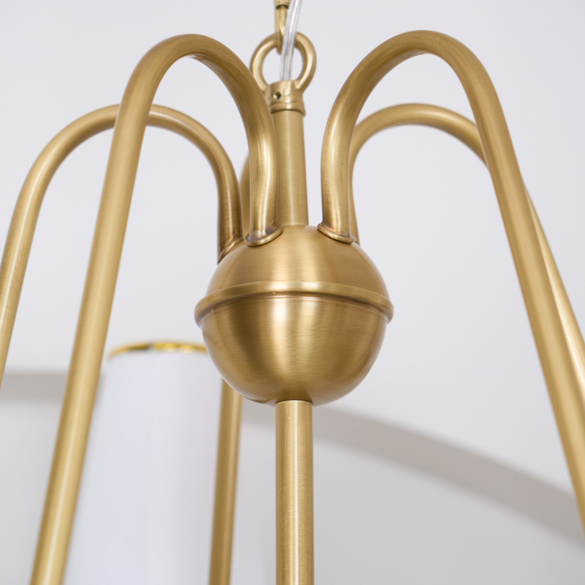Elirora Elegance Vintage Brass Fabric Chandelier - Lamp Copper