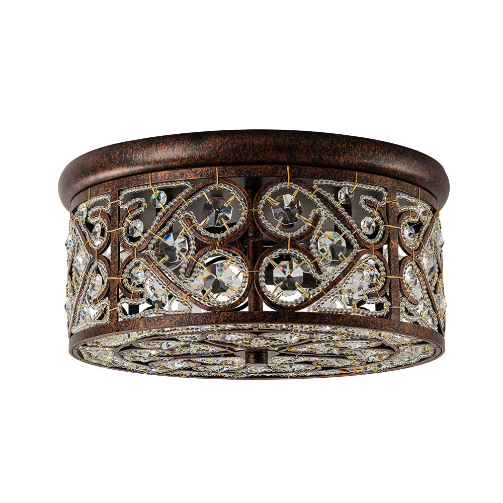 Caelunix Moroccan Antique Crystal Flush Mount Ceiling Light