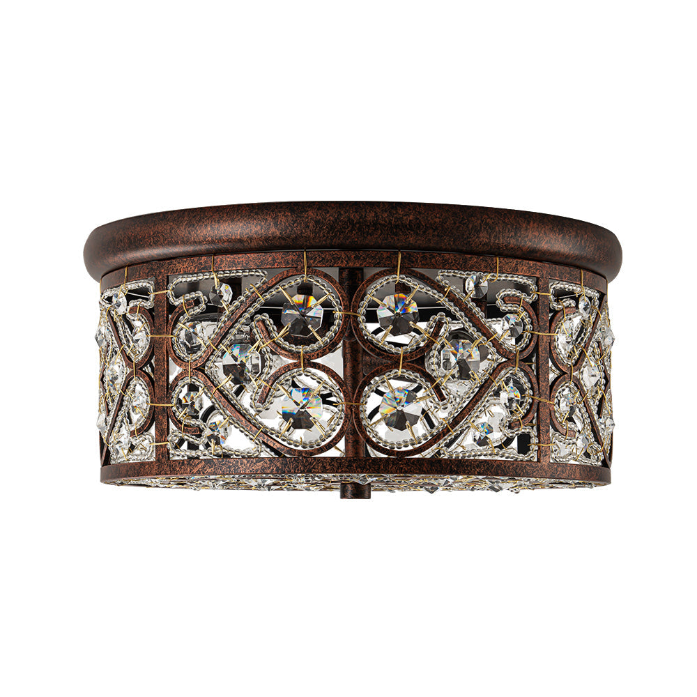 Caelunix Moroccan Antique Crystal Flush Mount Ceiling Light