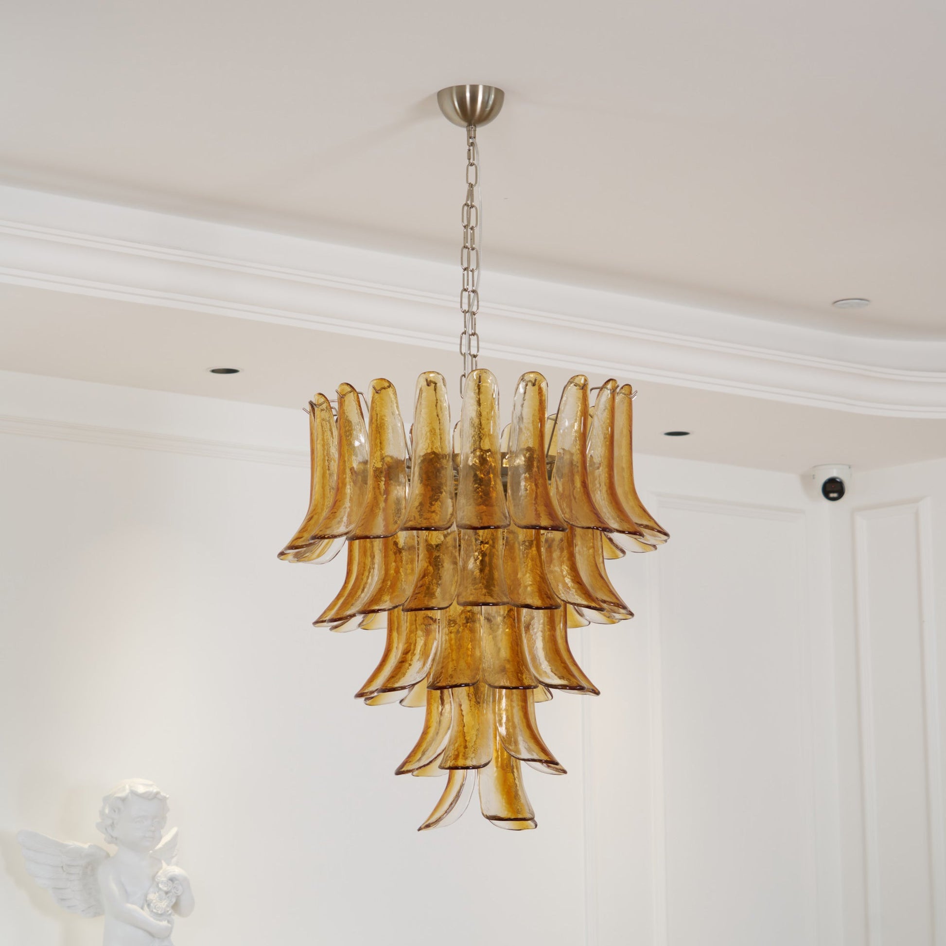 Orshaan Postmodern Luxury Metal Glass Chandelier - Lamp Copper