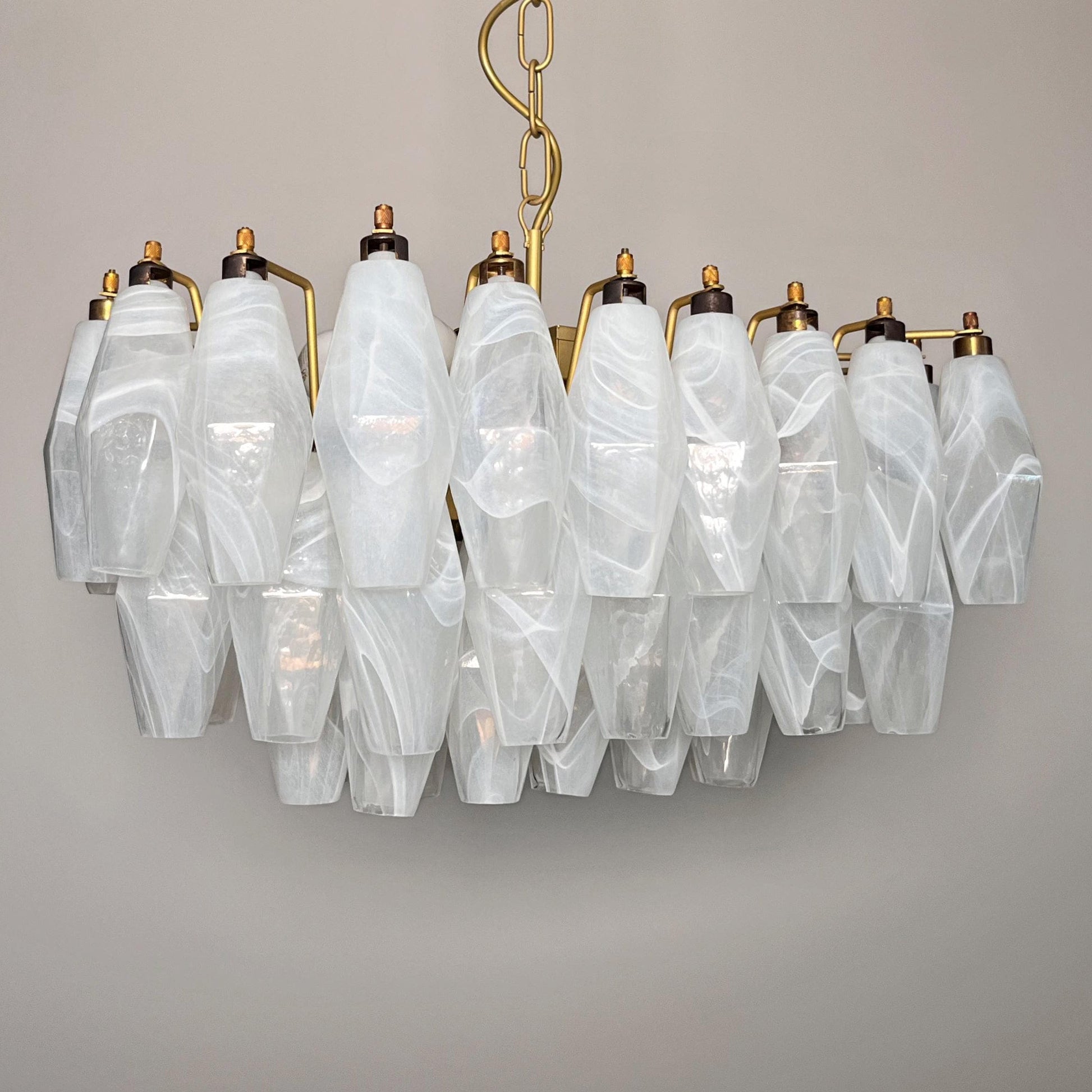 Ardoriel Postmodern Luxury Poliedri Alabaster Chandelier - Lamp Copper