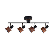 Esorila Nordic Cylindrical 4-Light Metal Spotlight Ceiling Lamp - Lamp Copper