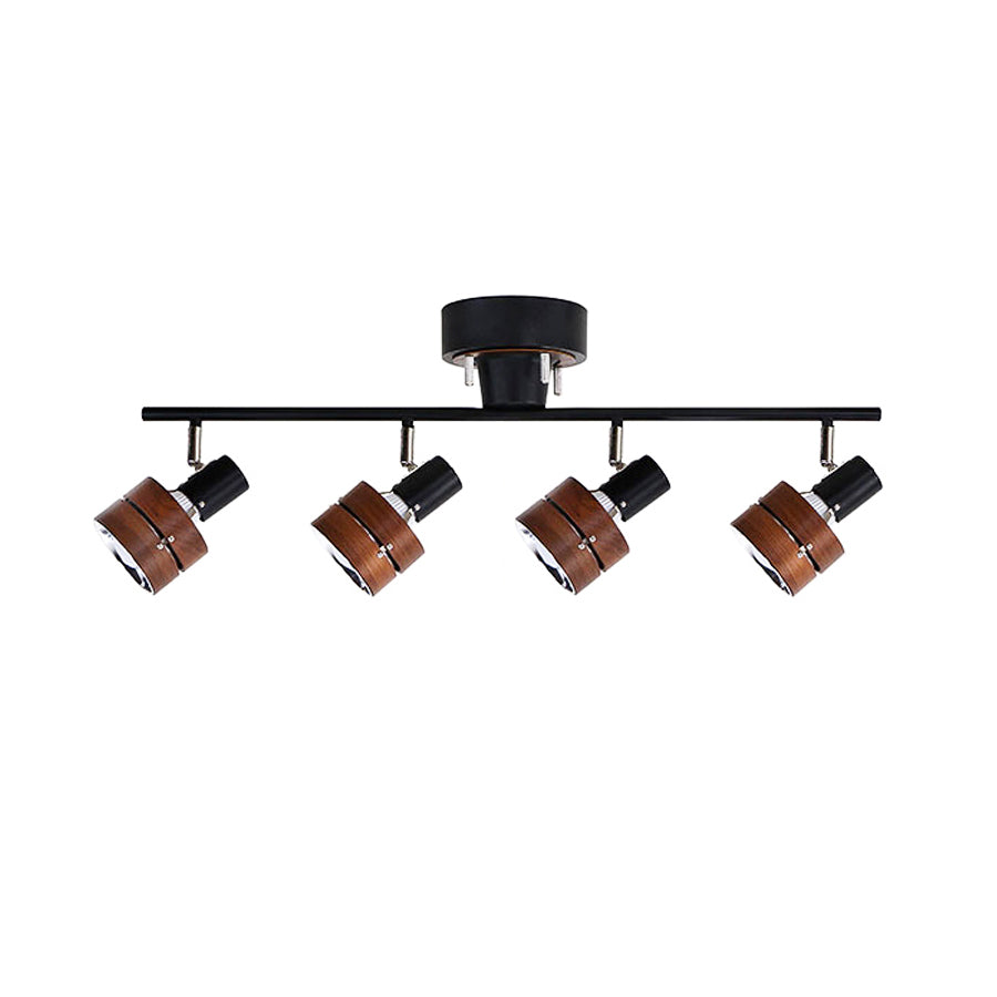 Esorila Nordic Cylindrical 4-Light Metal Spotlight Ceiling Lamp - Lamp Copper