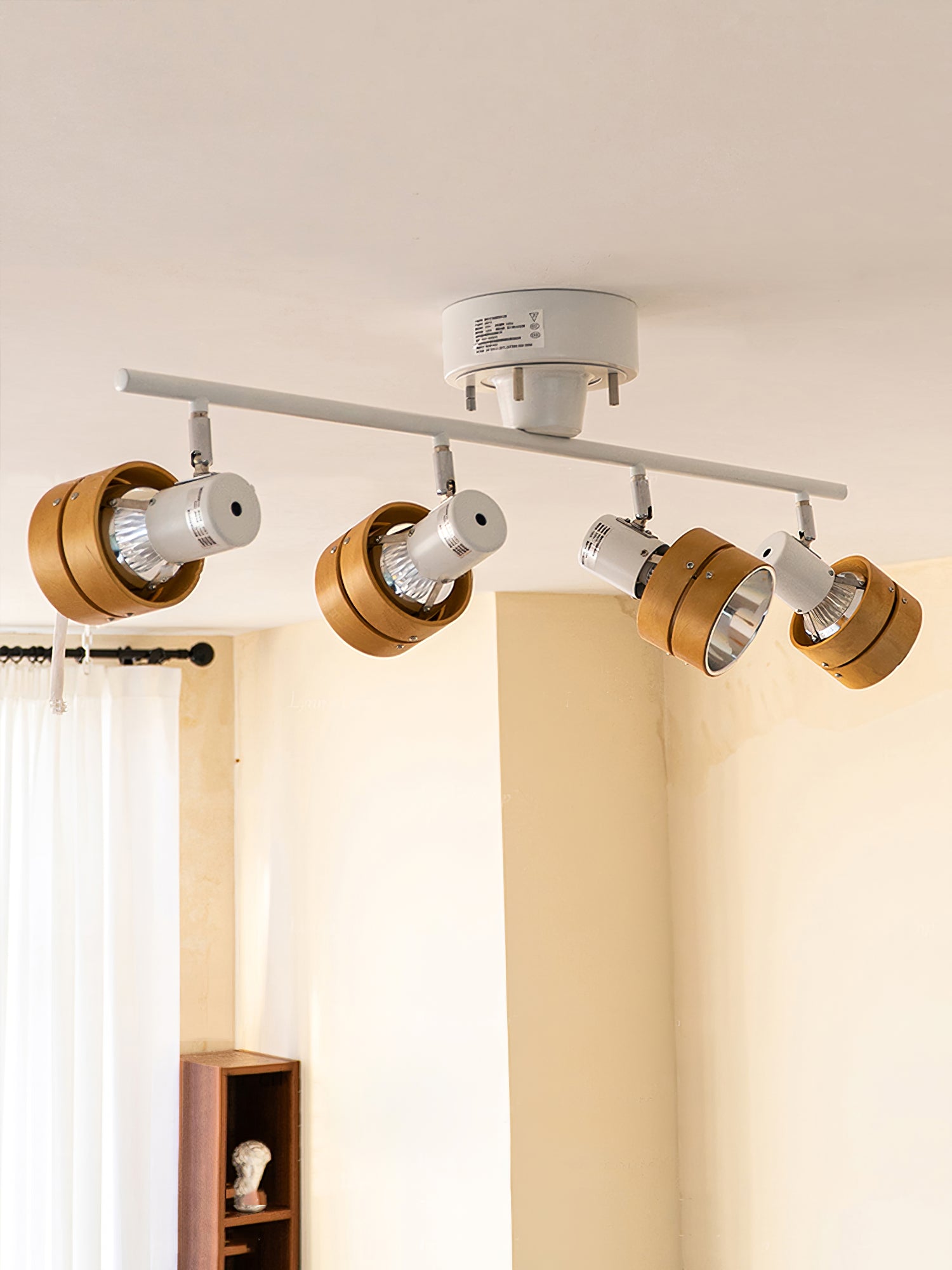 Esorila Nordic Cylindrical 4-Light Metal Spotlight Ceiling Lamp - Lamp Copper