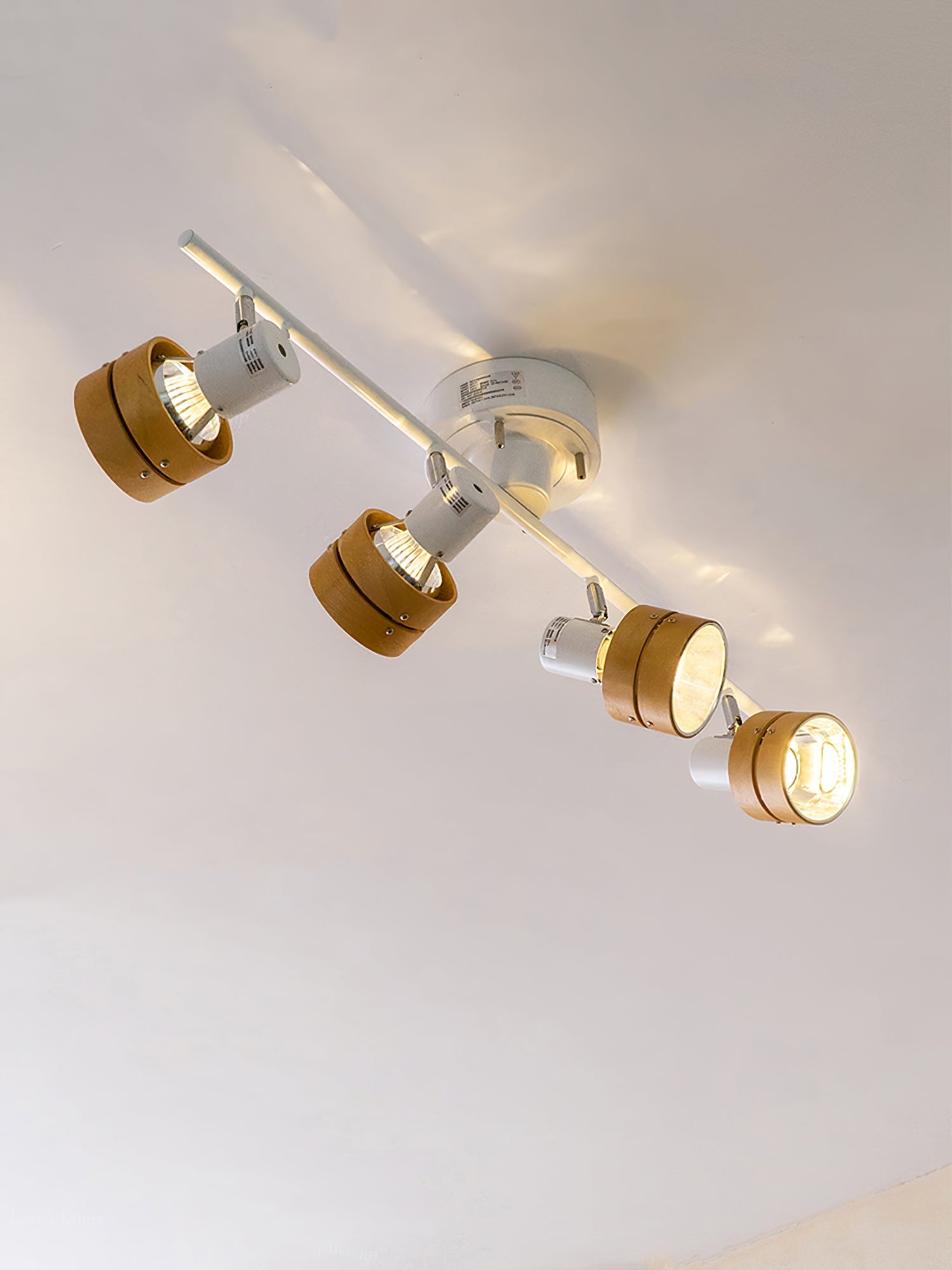 Esorila Nordic Cylindrical 4-Light Metal Spotlight Ceiling Lamp - Lamp Copper