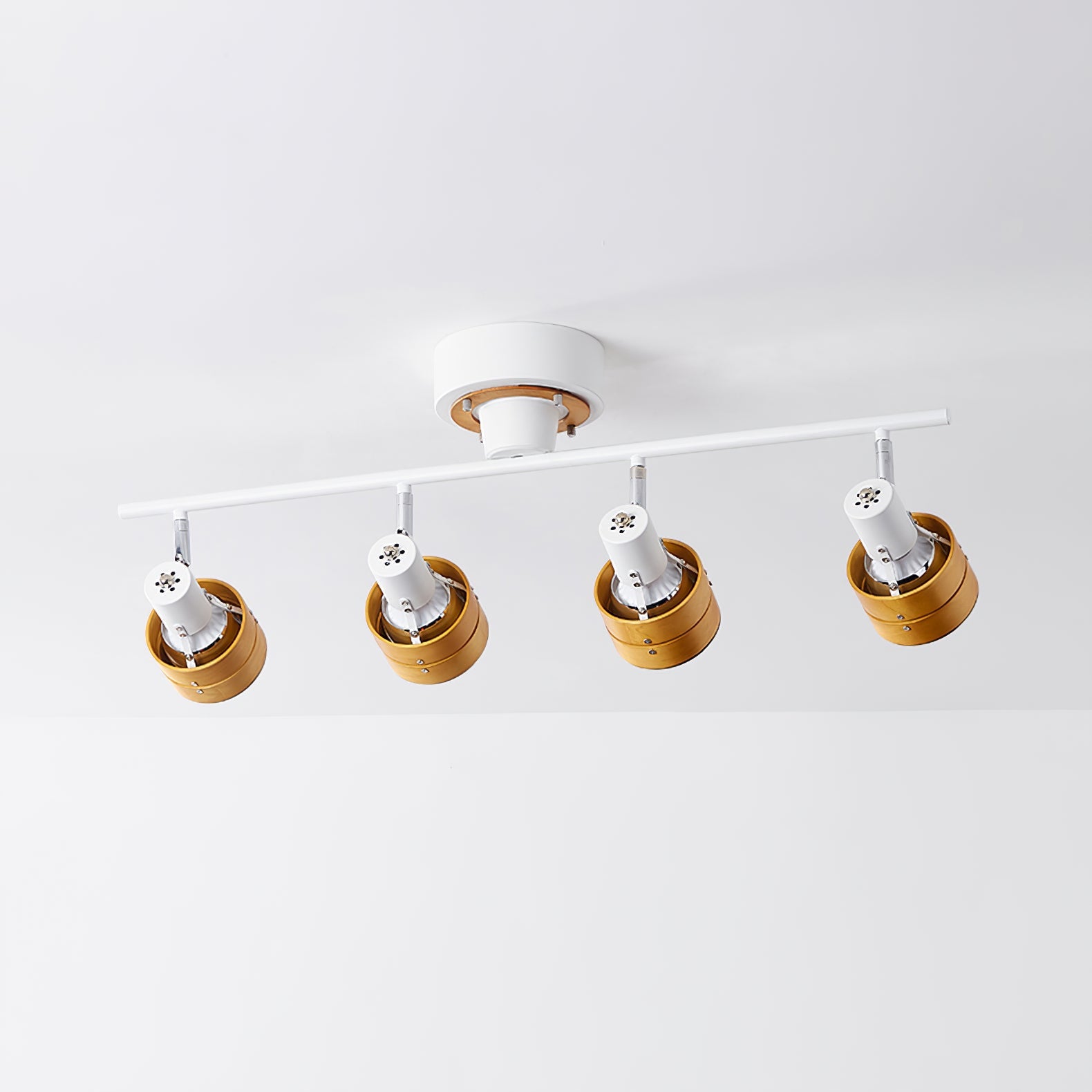 Esorila Nordic Cylindrical 4-Light Metal Spotlight Ceiling Lamp - Lamp Copper
