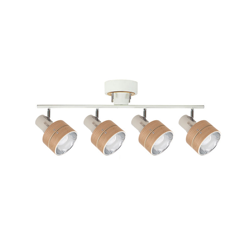 Esorila Nordic Cylindrical 4-Light Metal Spotlight Ceiling Lamp - Lamp Copper