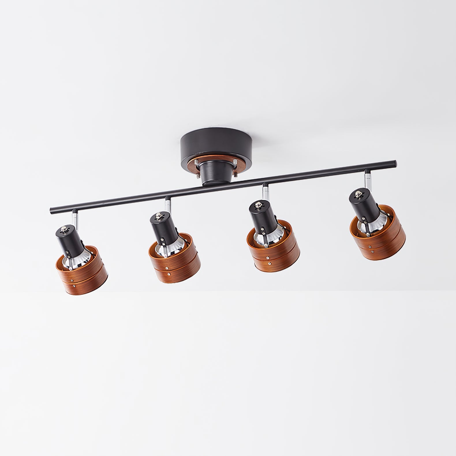 Esorila Nordic Cylindrical 4-Light Metal Spotlight Ceiling Lamp - Lamp Copper