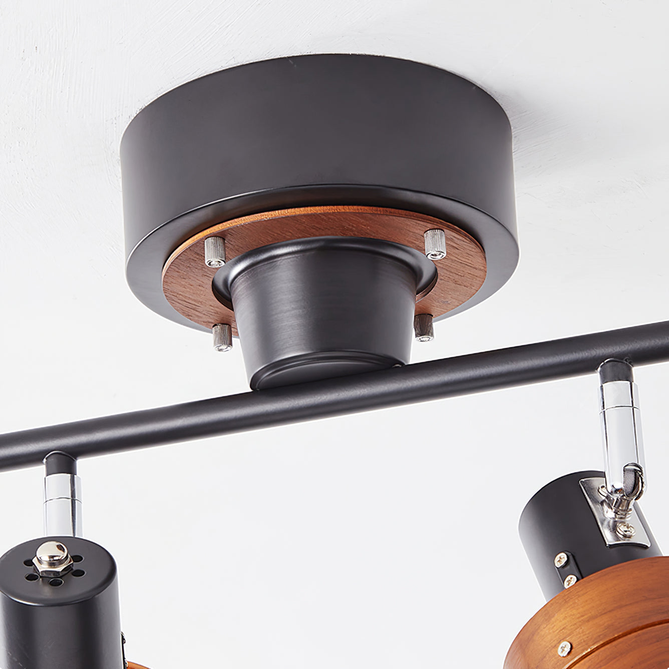 Esorila Nordic Cylindrical 4-Light Metal Spotlight Ceiling Lamp - Lamp Copper