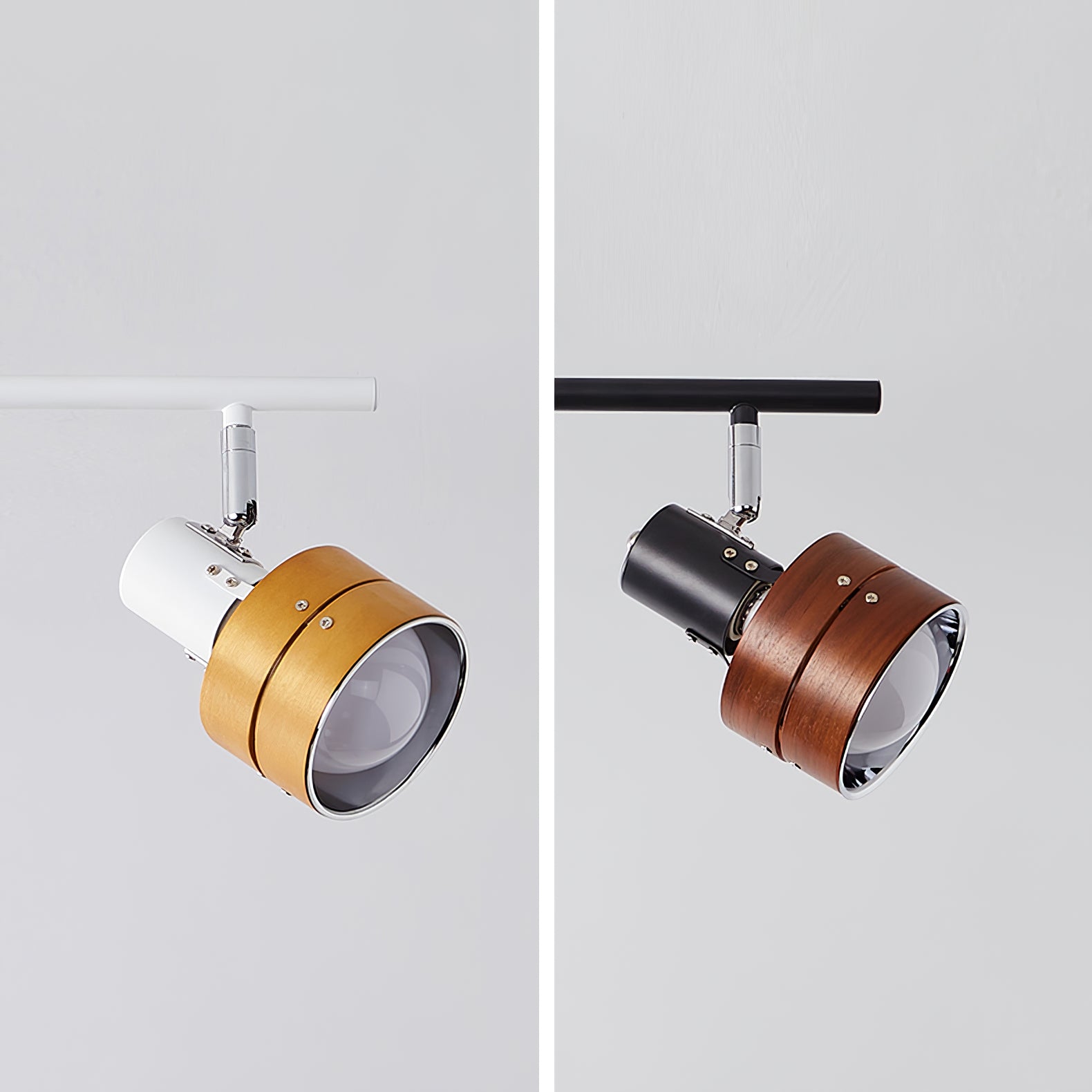 Esorila Nordic Cylindrical 4-Light Metal Spotlight Ceiling Lamp - Lamp Copper