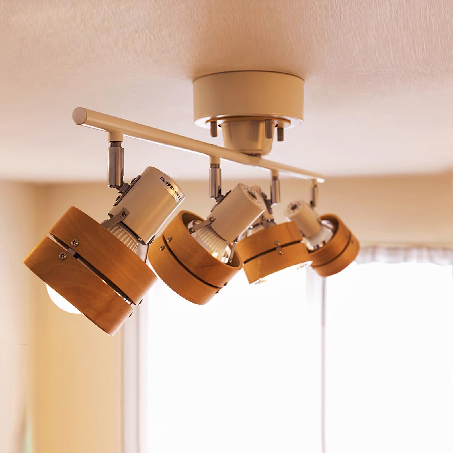 Esorila Nordic Cylindrical 4-Light Metal Spotlight Ceiling Lamp - Lamp Copper