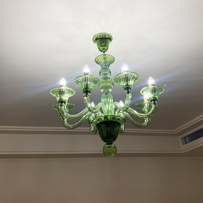 Silva Retro Chandelier Metal Glass Dining Room Living Room - Letslighting