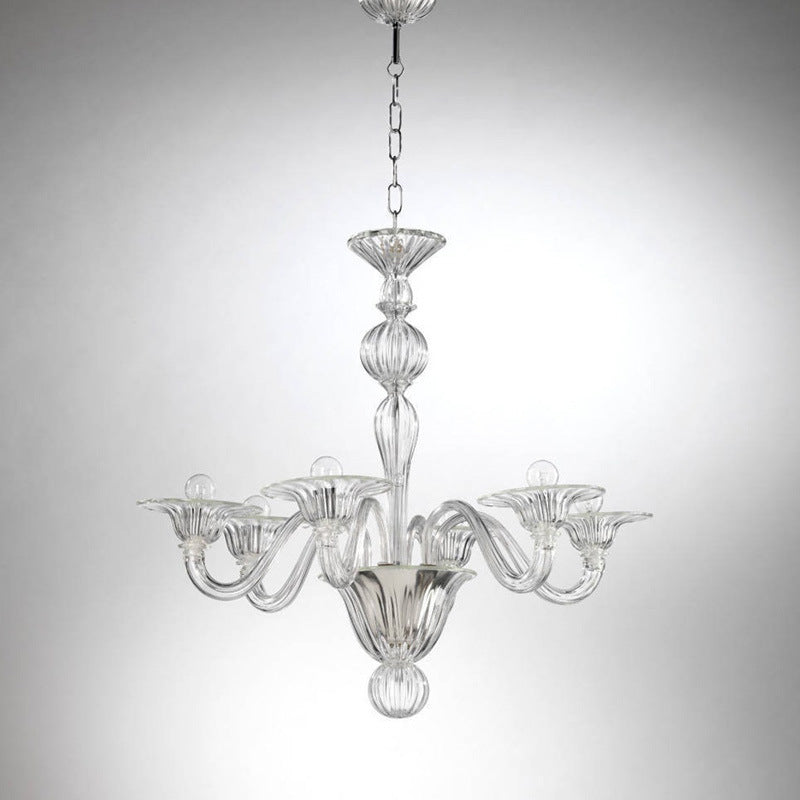 Silva Retro Chandelier Metal Glass Dining Room Living Room - Letslighting