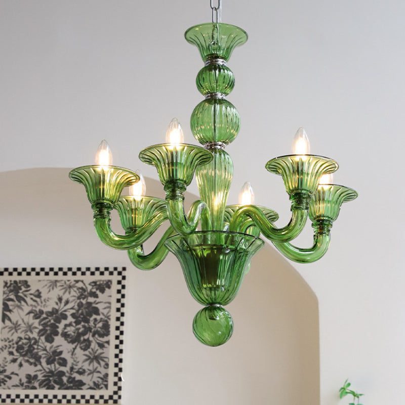 Silva Retro Chandelier Metal Glass Dining Room Living Room - Letslighting