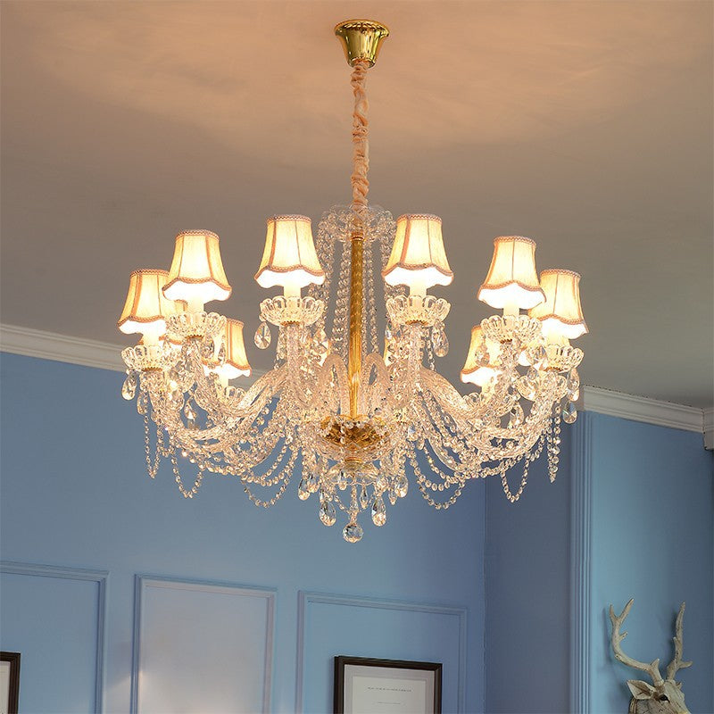 Kristy LED Chandelier Crystal Metal Glass Living Room Bedroom - Letslighting