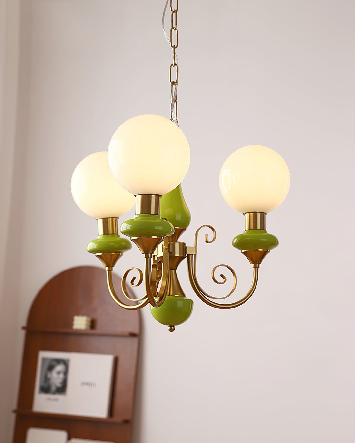 Evsolia Premium Nordic Art Onyx Glass Chandelier - Lamp Copper